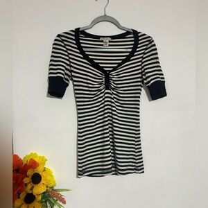 Y2K STRIPED QUARTER SLEEVE